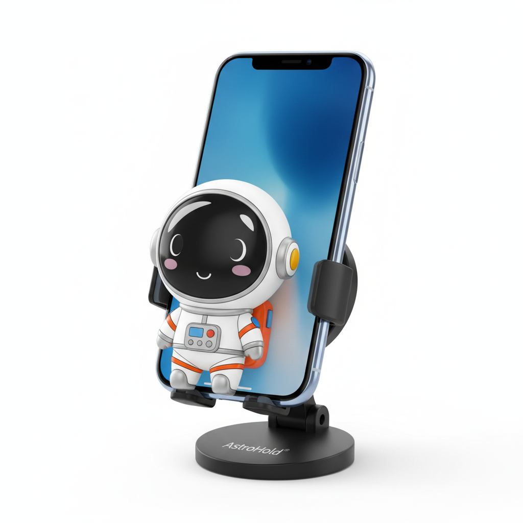 12909 Magnetic Mobile Phone Holder Cartoon Version Of Astronaut Car Holder Suitable For Car Dashboard 360 Rotating Magnetic Mobile Holder Compatible With All Smartphones (1 Pc)
