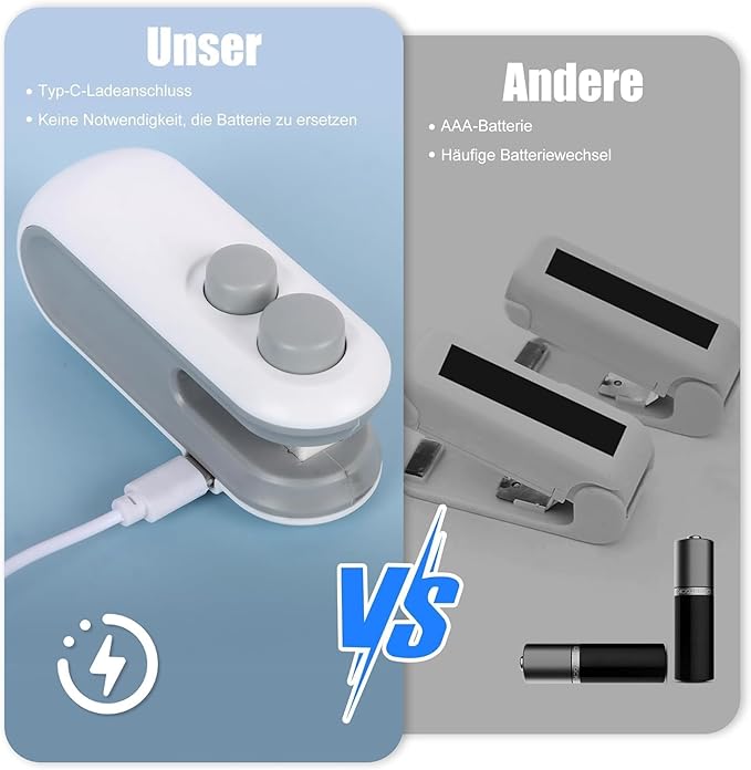 Portable Mini Sealing Machine 2 in 1 USB Rechargeable Magnetic