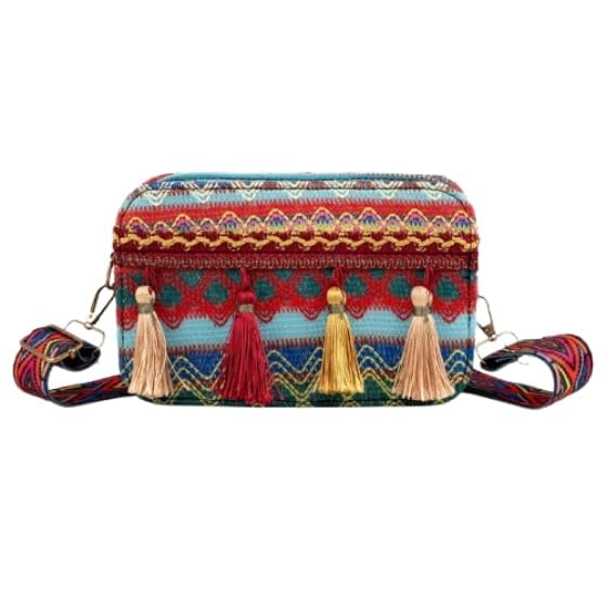Embroidered Crossbody Sling Bag