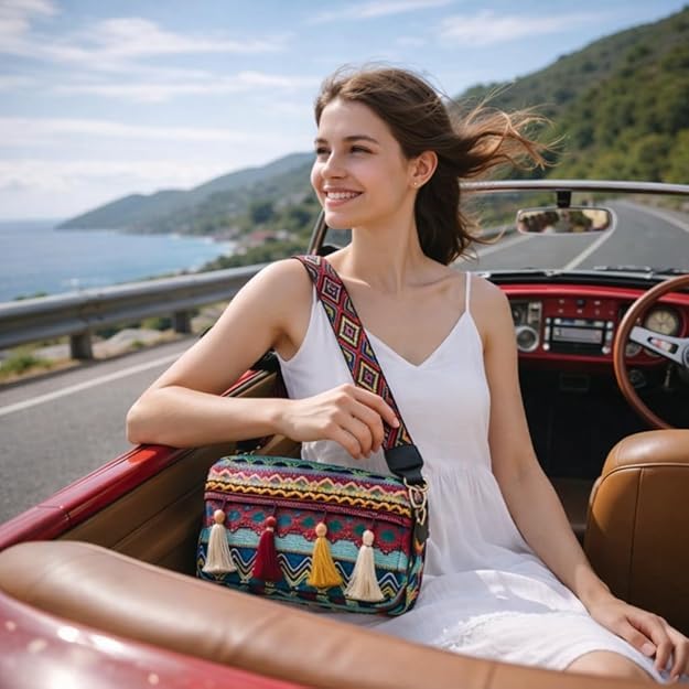Embroidered Crossbody Sling Bag