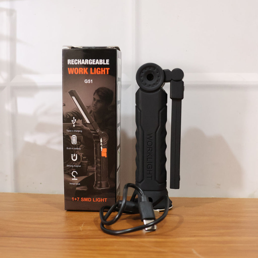 Compact Rechargeable Small Led Work Light With Adjustable Arm And Magnetic Base