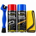 Bike Chain Cleaning Brush with Chain Cleaner (Set of 4, Multicolor)