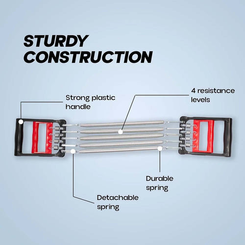 5-spring Chest Expander For Home Workout