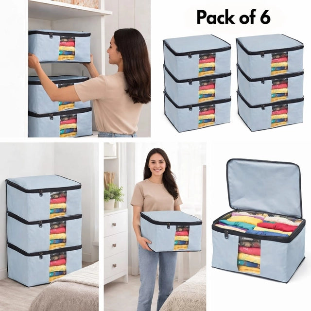 Foldable Saree Cover/Cloth Storage Bag/Wardrobe